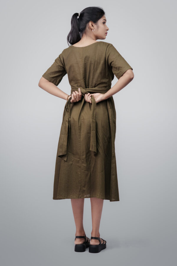 Wrap Linen Dress. - Image 3