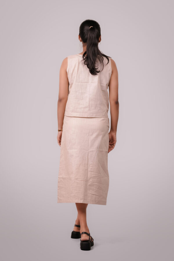 Linen Classic Top And Midi Skirt. - Image 2