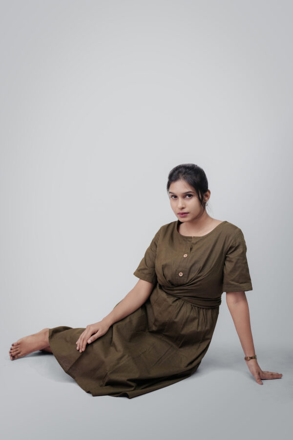 Wrap Linen Dress. - Image 5