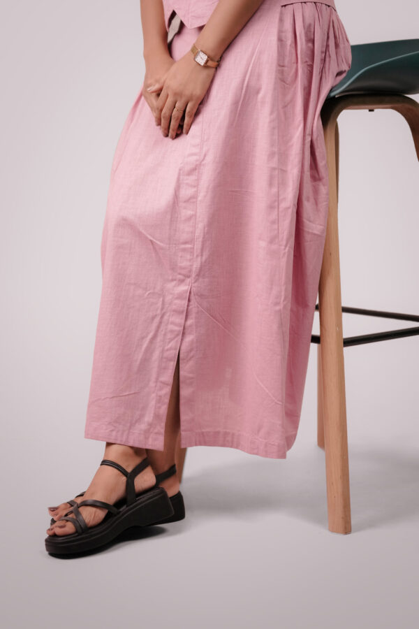 Linen Waistcoat With Pleated Skirt. - Image 3
