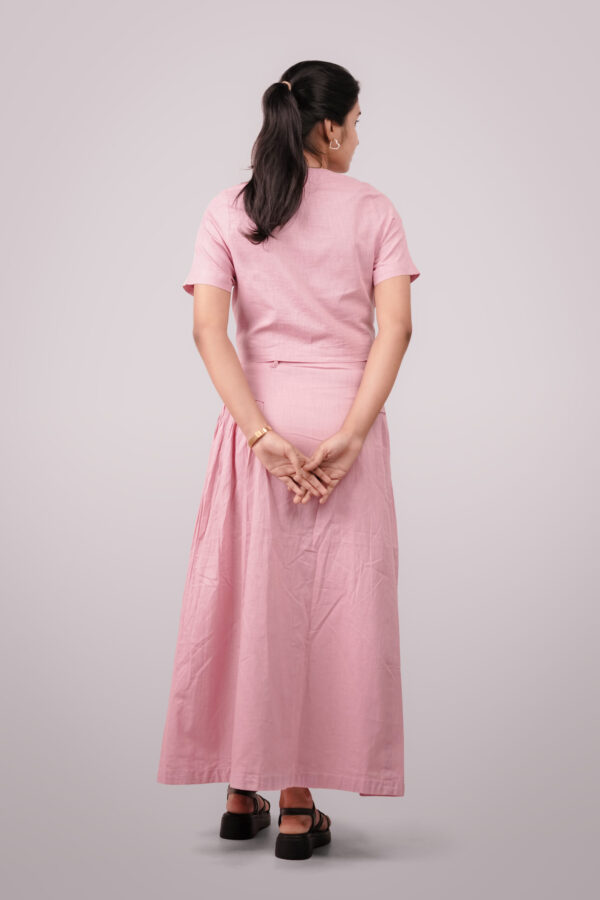 Linen Waistcoat With Pleated Skirt. - Image 2